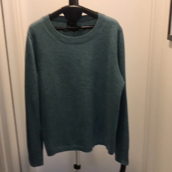 J. Crew  Heather Blue 100% Cashmere Sweater XL - Picture 9 of 12